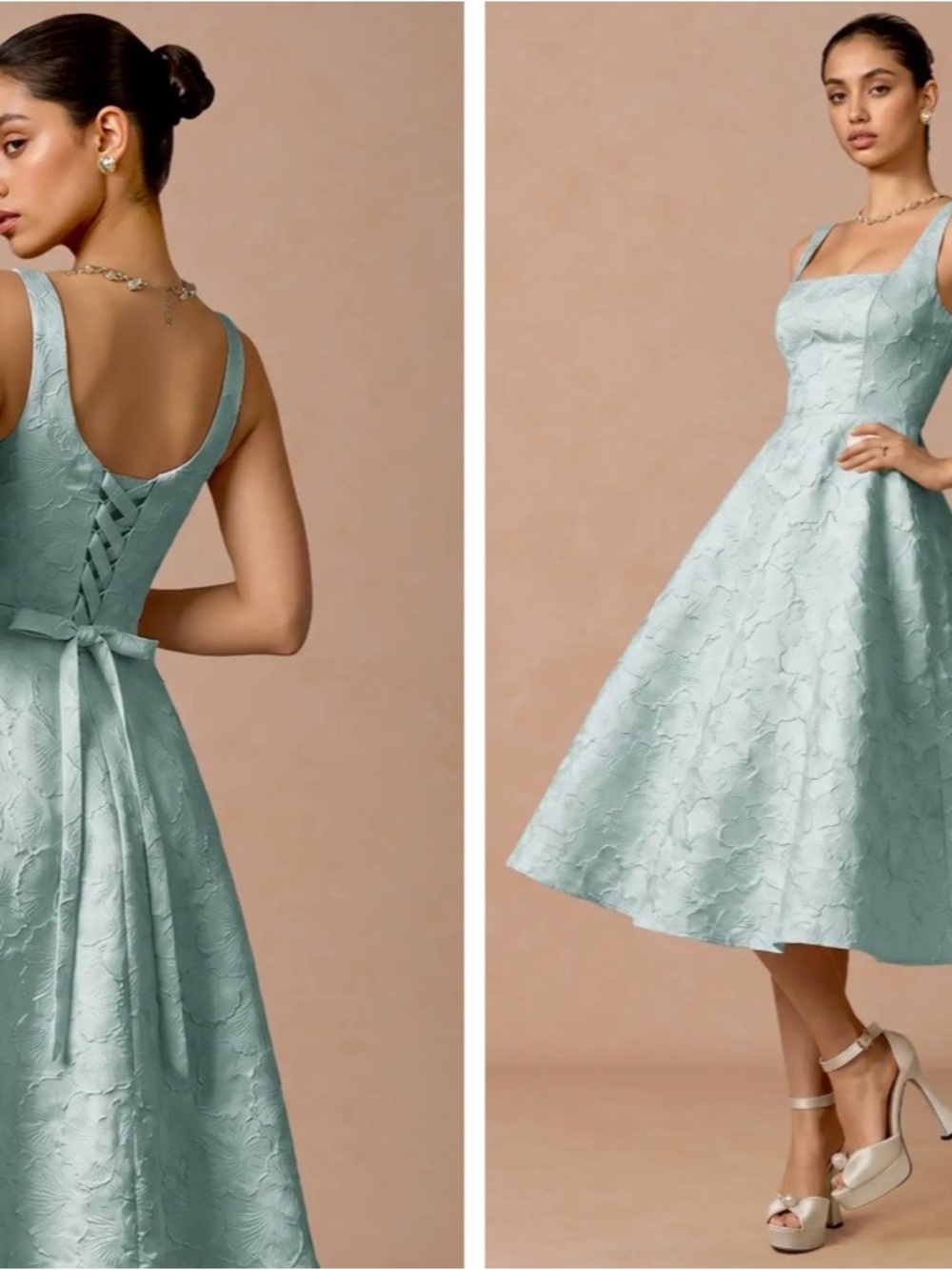 Elegant vintage French blue Dress